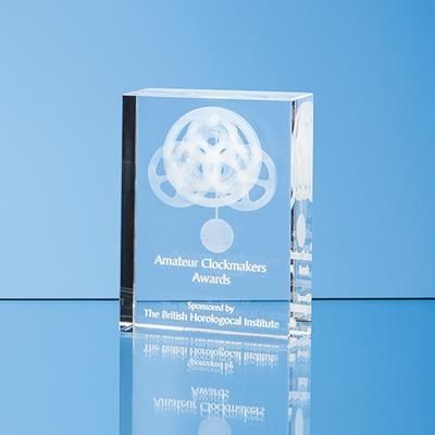 Branded Promotional 20CMX17CM OPTICAL CRYSTAL RECTANGULAR AWARD Award From Concept Incentives.