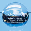 Branded Promotional 9CM OPTICAL CRYSTAL FACET EDGED DOME PAPERWEIGHT Paperweight From Concept Incentives.