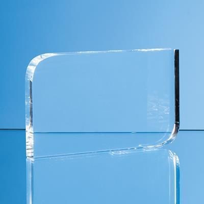 Branded Promotional 8CMX12CM OPTICAL CRYSTAL CURVE RECTANGULAR AWARD Award From Concept Incentives.