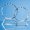 Branded Promotional 13CM OPTICAL CRYSTAL MOUNTED FACET CIRCLE AWARD Award From Concept Incentives.