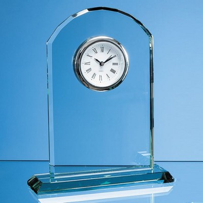 Branded Promotional JADE GLASS ARCH CLOCK Clock From Concept Incentives.