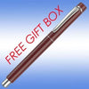 Branded Promotional EVOLUTION BALL PEN in Burgundy with Silver Trim Pen From Concept Incentives.