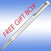 Branded Promotional EVOLUTION ARGENT ROLLERBALL PEN in Silver Pen From Concept Incentives.