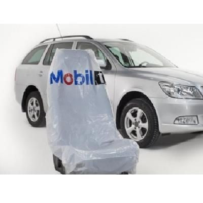 Branded Promotional DISPOSABLE CAR SEAT COVER HEAVY DUTY in White - Plain Stock Seat Cover From Concept Incentives.