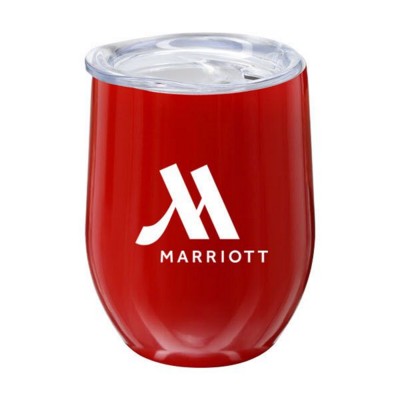 Branded Promotional CHU-LIP STAINLESS STEEL METAL COFFEE CUP Mug From Concept Incentives.