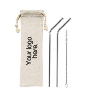 Branded Promotional REUSABLE BRANDED METAL STRAWS Drinking Straw From Concept Incentives.