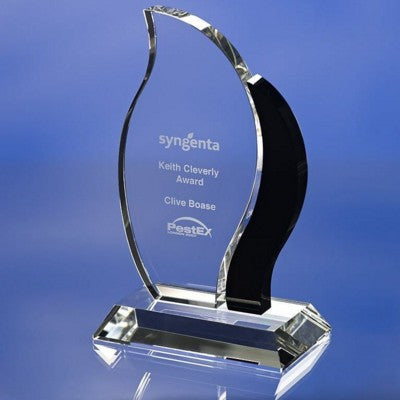 Branded Promotional GLASS FLAME AWARD TROPHY Award From Concept Incentives.