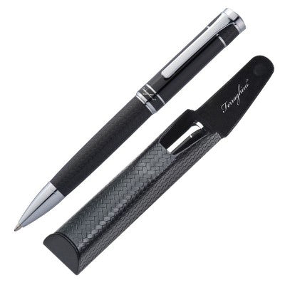 Branded Promotional FERRAGHINI BALL PEN in Black Pen From Concept Incentives.