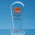 Branded Promotional 21CM OPTICAL CRYSTAL HALF MOON ARCH AWARD Award From Concept Incentives.