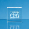 Branded Promotional 6CM OPTICAL CRYSTAL STAND UP SQUARE PAPERWEIGHT Award From Concept Incentives.