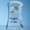 Branded Promotional 25CM OPTICAL CRYSTAL CALEDONIAN ARCH AWARD Award From Concept Incentives.