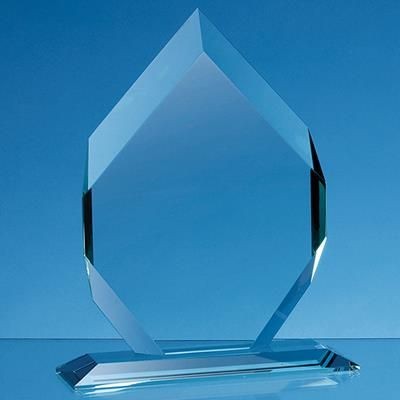 Branded Promotional 15X10X15MM JADE GLASS MAJESTIC DIAMOND AWARD Award From Concept Incentives.