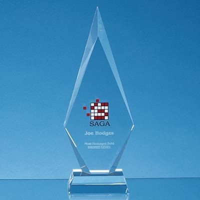 Branded Promotional 30CM OPTICAL CRYSTAL KOVEL PEAK AWARD Award From Concept Incentives.