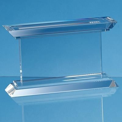 Branded Promotional 21CM OPTICAL CRYSTAL JANUS MOUNTED RECTANGULAR AWARD Award From Concept Incentives.