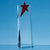 Branded Promotional 18CM OPTICAL CRYSTAL RECTANGULAR with Brilliant Red Star Award Award From Concept Incentives.