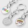 Branded Promotional FULL COLOUR DIGITAL DECAL TROLLEY COIN KEYRING Keyring From Concept Incentives.