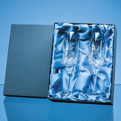 Branded Promotional 2PC 180ML BLENHEIM LEAD CRYSTAL FULL CUT CHAMPAGNE FLUTE GIFT SET Champagne Flute From Concept Incentives.
