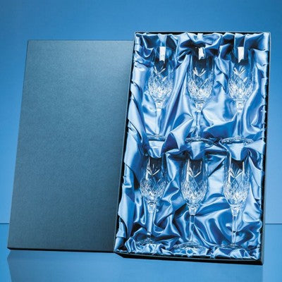 Branded Promotional 6PC 180ML BLENHEIM LEAD CRYSTAL FULL CUT CHAMPAGNE FLUTE GIFT SET Champagne Flute From Concept Incentives.