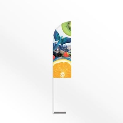 Branded Promotional MEDIUM FEATHER FLAG BANNER with Car Base Feather Flag From Concept Incentives.