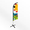 Branded Promotional LARGE FEATHER FLAG BANNER with Cross Base Feather Flag From Concept Incentives.