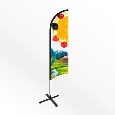 Branded Promotional LARGE FEATHER FLAG BANNER with Cross Base Feather Flag From Concept Incentives.