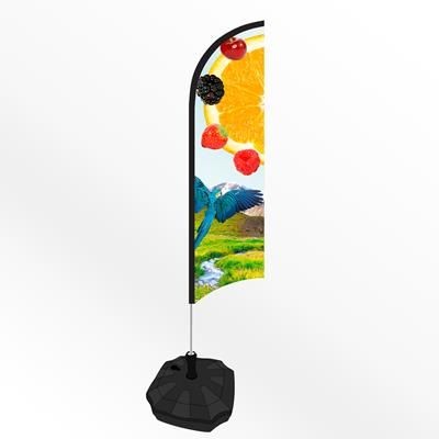 Branded Promotional LARGE FEATHER FLAG BANNER with Water or Sand Base Feather Flag From Concept Incentives.