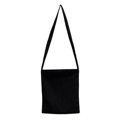 Branded Promotional COTTON SLING BAG in Black Bag From Concept Incentives.