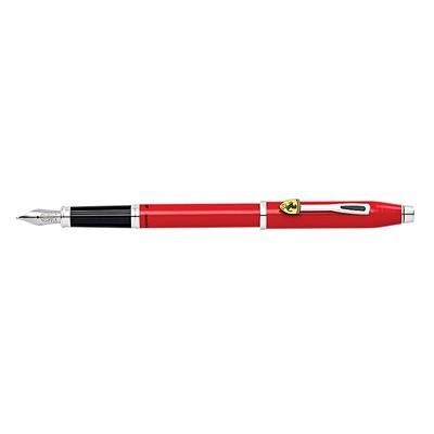 Branded Promotional CROSS FERRARI CENTURY II RED BALL PEN with Leather Ferrari Pouch Pen From Concept Incentives.