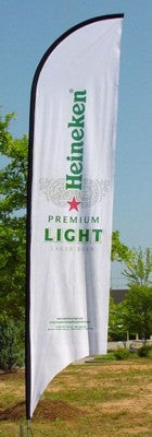 Branded Promotional FEATHER FLAG BANNER with Spiked Base Feather Flag From Concept Incentives.