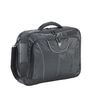 Branded Promotional FALCON 17 INCH LAPTOP CASE SHOULDER BAG in Black & Grey Bag From Concept Incentives.