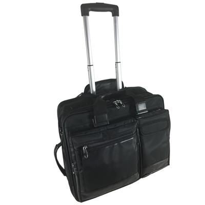 Branded Promotional FALCON 17 INCH LAPTOP 2 WHEELED BUSINESS OVERNIGHT TROLLEY CASE in Black Bag From Concept Incentives.