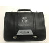 Branded Promotional FALCON FAUX LEATHER MESSENGER BRIEFCASE in Black Bag From Concept Incentives.