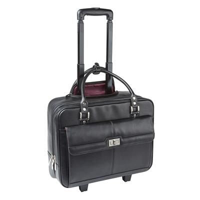 Branded Promotional FALCON LADIES 15 INCH LAPTOP & TABLET 2 WHEELED BUSINESS TROLLEY CASE in Black Bag From Concept Incentives.