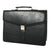 Branded Promotional FALCON FAUX LEATHER DOUBLE GUSSET BRIEFCASE in Black Briefcase From Concept Incentives.