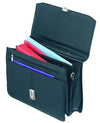 Branded Promotional FALCON FAUX LEATHER EXECUTIVE BRIEFCASE in Black Briefcase From Concept Incentives.