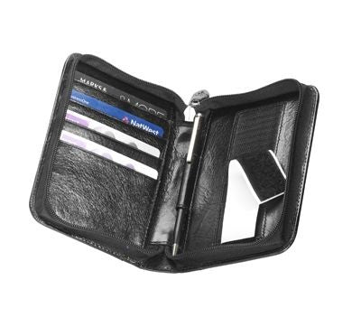 Branded Promotional FALCON MEDIUM PASSPORT LEATHER CASE in Black Passport Holder Wallet From Concept Incentives.