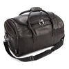 Branded Promotional FALCON COLOMBIAN LEATHER CABIN TRAVEL HOLDALL with Soulder Strap in Black Bag From Concept Incentives.