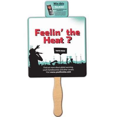 Branded Promotional COUPON FAN in Square Shape Fan From Concept Incentives.