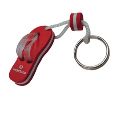 Branded Promotional FLIP FLOP SHAPE EVA KEYRING CHAIN Keyring From Concept Incentives.