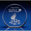 Branded Promotional CRYSTAL GLASS FLOWERS PAPERWEIGHT OR AWARD Paperweight From Concept Incentives.