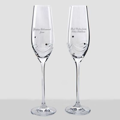 Branded Promotional SWAROVSKI CRYSTAL CHAMPAGNE FLUTES 2PCK Champagne Flute From Concept Incentives.
