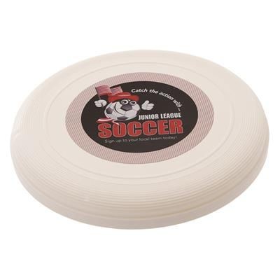 Branded Promotional FUN PLASTIC FLYING ROUND DISC Frisbee From Concept Incentives.