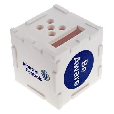 Branded Promotional LARGE 75MM FOAM CUBE DESK TIDY ORGANIZER PUZZLE Desk Tidy From Concept Incentives.