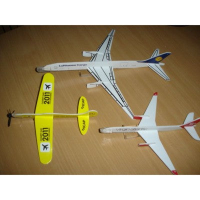 Branded Promotional POLYSTYRENE FOAM AEROPLANE Glider From Concept Incentives.