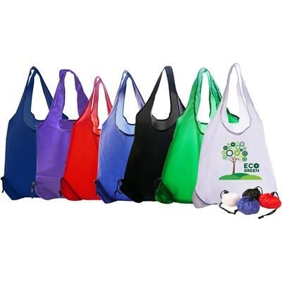 Branded Promotional FOLDING POLYESTER SCRUNCHY PROMOTIONAL BAG Bag From Concept Incentives.