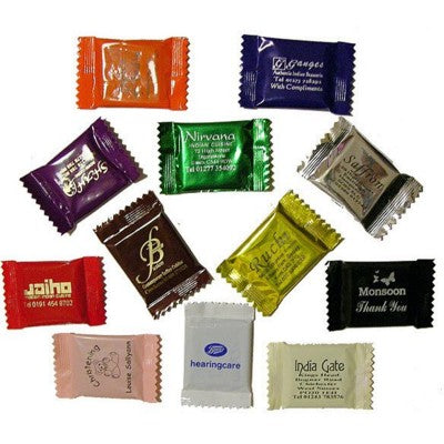 Branded Promotional FLOW WRAPPED AFTER DINNER MINT CHOCOLATE Chocolate From Concept Incentives.