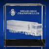 Branded Promotional CRYSTAL GLASS FREIGHT PAPERWEIGHT OR AWARD Paperweight From Concept Incentives.