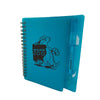 Branded Promotional FROSTED EXECUTIVE SPIRAL CONFERENCE NOTE PAD & BALL PEN SET in Cyan Notebook from Concept Incentives