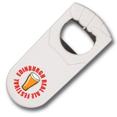 Branded Promotional FIST SHAPE BOTTLE OPENER in White Bottle Opener From Concept Incentives.