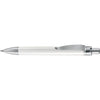 Branded Promotional FUTURA GEL PEN in White with Silver Trim Pen From Concept Incentives.